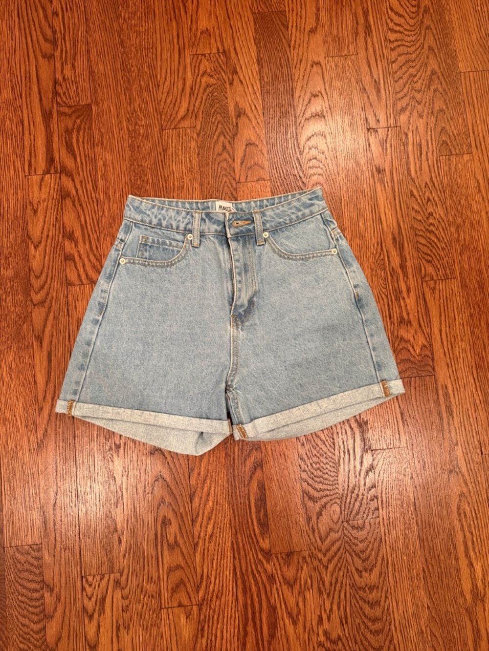 Princess Polly Vintage-Inspired Medium Blue Denim Shorts